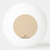 Balle De Ping Pong Sobre apparence de cuir beige (Dos)