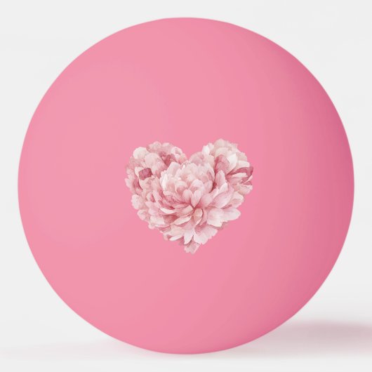 Balle De Ping Pong Soft Pink Heart Flower (Devant)