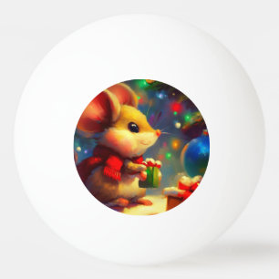Balle De Ping Pong Souris de Noël (2)