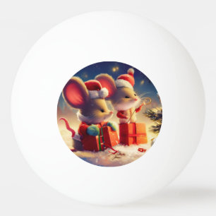 Balle De Ping Pong Souris de Noël (3)