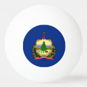Balle de ping pong spéciale avec drapeau du Vermon (Devant)
