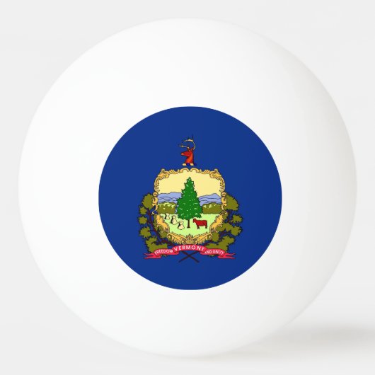 Balle de ping pong spéciale avec drapeau du Vermon (Dos)
