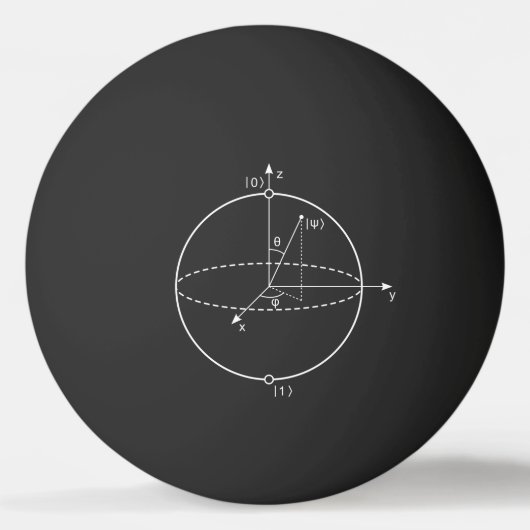 Balle De Ping Pong Sphère Bloch | Physique / Maths Quantum Bit (Devant)