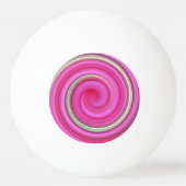 Balle De Ping Pong spirale rose et verte (Dos)