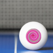 Balle De Ping Pong spirale rose et verte (Filet)