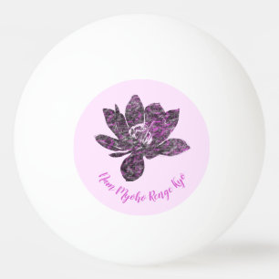 Balle De Ping Pong Spirituelle Partiellement Violet Lotus Fleur Nam M