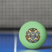 Balle De Ping Pong Strawberry Thief, célèbre motif, (Filet)
