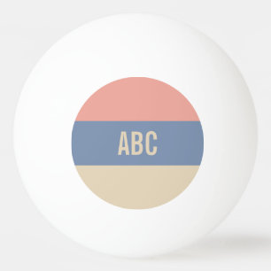 Balle De Ping Pong Stripes Motif personnalisé monogramme ping pong ba
