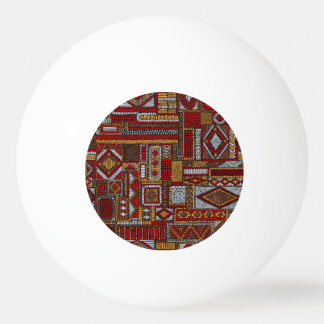 Balle De Ping Pong Style Patchwork Impression ethnique brodée
