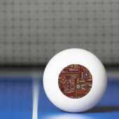 Balle De Ping Pong Style Patchwork Impression ethnique brodée (Filet)