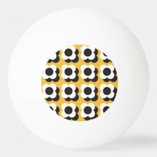 Balle De Ping Pong Style scandinave, motif vintage fleuri