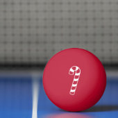 Balle De Ping Pong Sucre de canne de Noël rayé rouge et blanc (Filet)