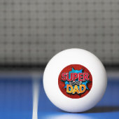 Balle De Ping Pong Super Papa Mustache Grunge moderne (Filet)