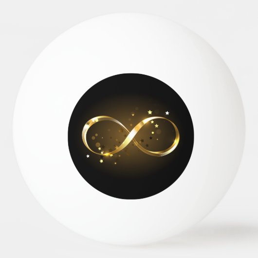 Balle De Ping Pong Symbole d'infini doré (Devant)