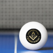 Balle De Ping Pong Symbole franc-maçonnerie (Filet)
