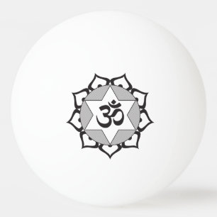 Balle De Ping Pong Symbole original noir Yoga OM