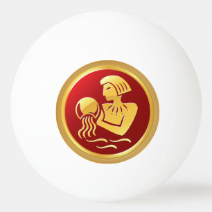 Balle De Ping Pong SYMBOLE Zodiaque Aquarius