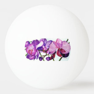 Balle De Ping Pong Table de ping-pong florale à orchidée violette élé