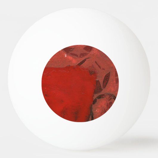 Balle De Ping Pong "Table Rock vert & rouge" Abstrait Ping Pong Ball (Devant)