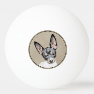 Balle De Ping Pong Tableau Rat Terrier - Cute Original Chien Art