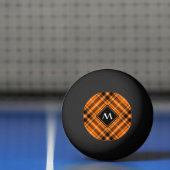 Balle De Ping Pong Tartan orange d'Halloween (Filet)
