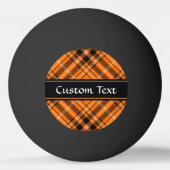 Balle De Ping Pong Tartan orange d'Halloween (Dos)
