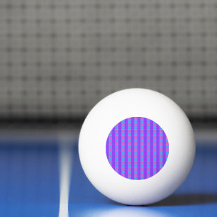 Balle De Ping Pong Tartan rose Et Bleu,