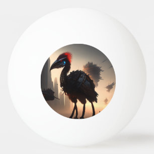 Balle De Ping Pong "Techno-Feathers : Le robot futuriste Emu"