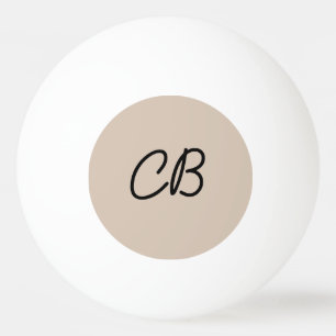 Balle De Ping Pong Tendance Couleur doux Monogramme Ping Pong Ball