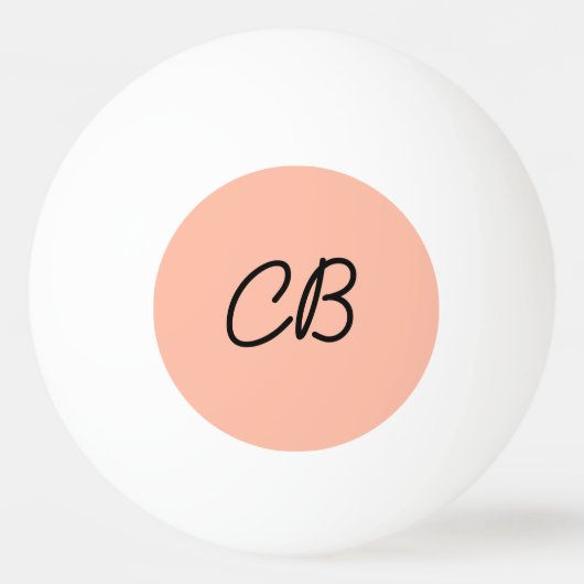 Balle De Ping Pong Tendance Couleur Doux Peach Monogramme Ping Ping B (Devant)