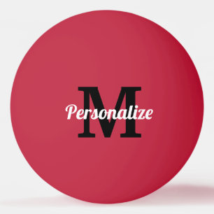 Balle De Ping Pong Tennis de table monogramme de nom personnalisé