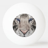 Balle De Ping Pong Tête de Tigre Blanc Esthétique Faunique (Dos)