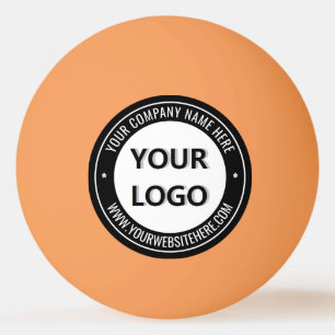 Balle De Ping Pong Texte de logo d'entreprise personnalisé Modèle de