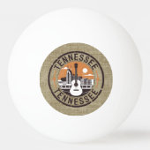 Balle De Ping Pong Timbre de voyage Rustique Retro Tennessee (Devant)