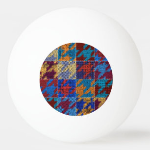 Balle De Ping Pong Toile de Patchwork : imitation motif vintage.