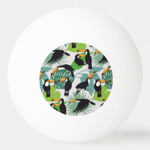Balle De Ping Pong Toucan Bird : Palm Feuille Motif