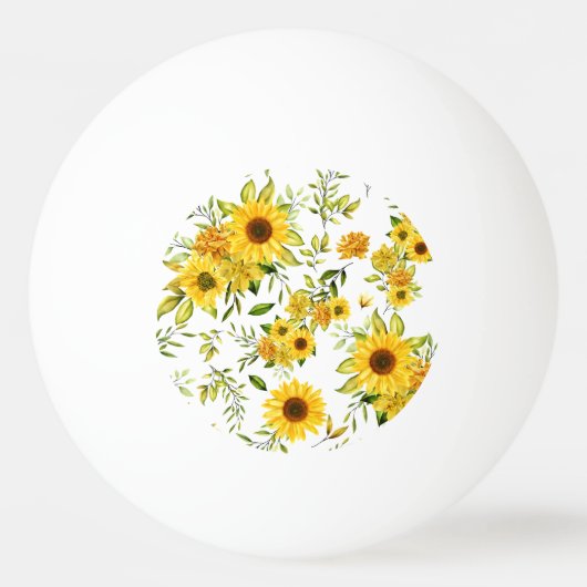 Balle De Ping Pong Tournesol 8 (Devant)