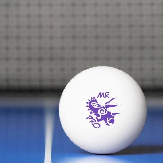 Balle De Ping Pong Tricératops Pro Purple Mister (Filet)