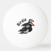 Balle De Ping Pong Trois Puffins Adorablement Friendly Baignade Carto (Dos)