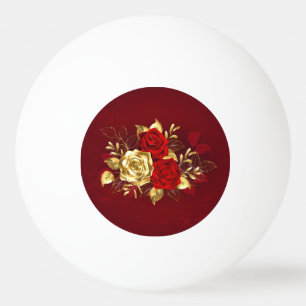 Balle De Ping Pong Trois roses en bijoux