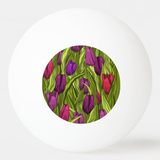 Balle De Ping Pong Tulipes (Devant)