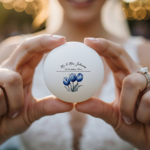 Balle De Ping Pong Tulipes en bleu de Delft personnalisables