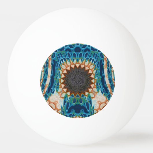 Balle De Ping Pong Turquoise Gold Sun Southwestern Art (Devant)