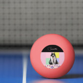 Balle De Ping Pong Tuxedo Chat Chats Pastel Filles Roses Personnalisa (Filet)