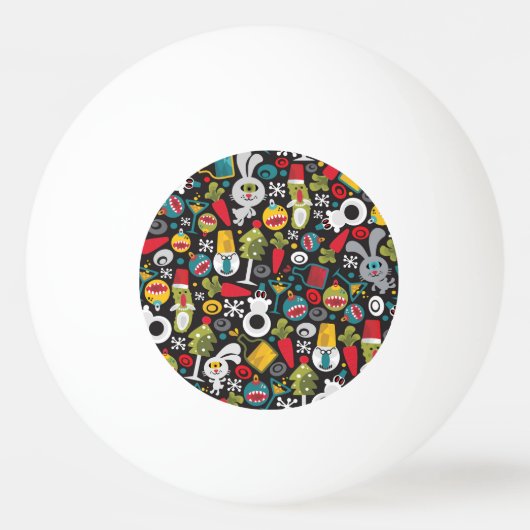 Balle De Ping Pong Ugly Christmas and Happy New Year (Devant)