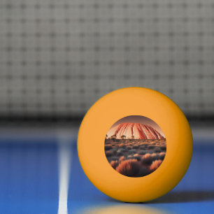 Balle De Ping Pong Uluru "Ayers Rock" Australia Oil Paint,