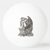 Balle De Ping Pong Un ange endormi sur la pierre (Dos)