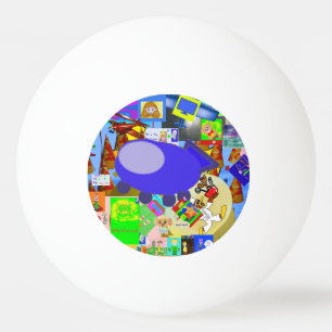 Balle De Ping Pong Un joyeux dessin de vaisseau spatial
