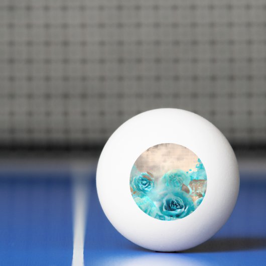 Balle De Ping Pong Un Shabby Bleu Chic Ephemera Design Series 7 (Filet)