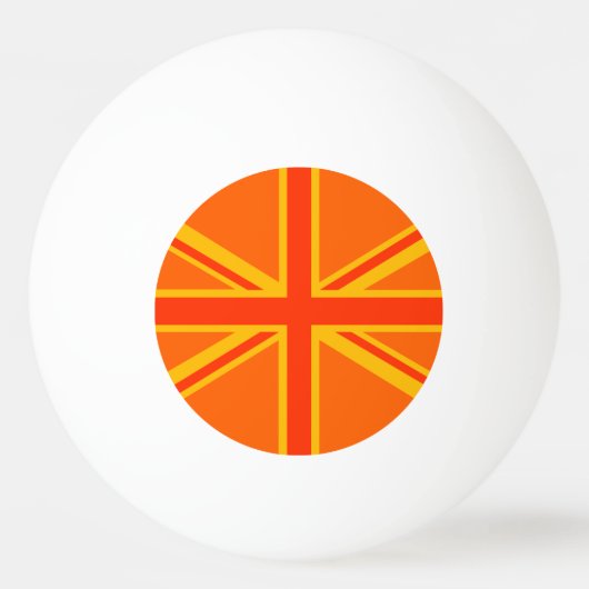Balle De Ping Pong Union Jack orange (Devant)